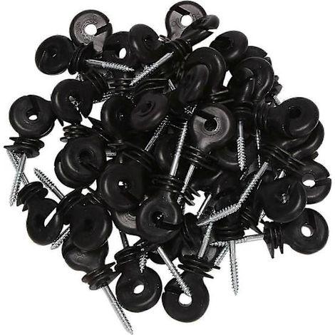 Packung mit 50 versetzten Ringisolatoren für Elektrozäune, Zaunbefestigungspfosten, Drahtsicherung, zusätzliche Ausgabe 0708 (1/5)