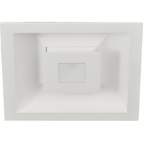 Aro Cuadrado Empotrar Downliht Con Led 7+3W Rexa D-120 Neutra (1/4)