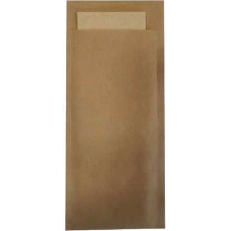 Bestecketui aus Papier, Kraftpapier-Serviette, 100 Stück.