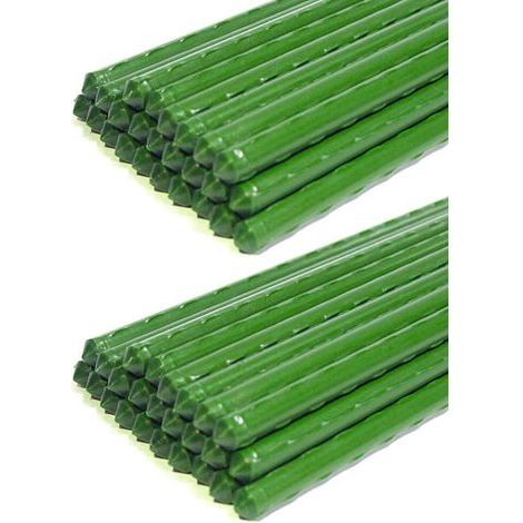 Paquet de 50 Piquets de Jardin En Métal Avec RevêTement En Plastique pour Plantes, Supports D'Escalade pour Tomates, Arbres, Concombres, ClôTures, (1/5)
