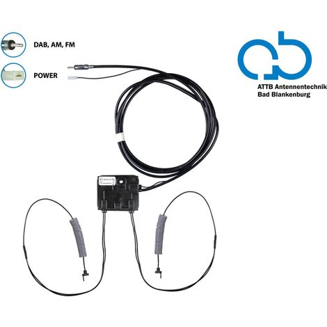 Antenne dipole AM FM prete pour DAB+ installation interieure exterieure