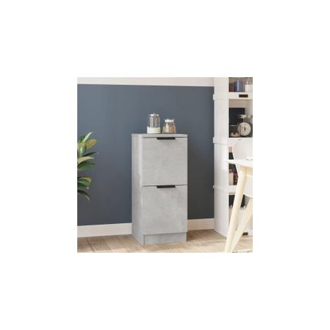 Buffet Gris béton 30x30x70 Bois d'ingénierie (1/5)