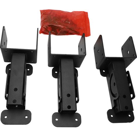 Kit de support de colonne montante de toit, 3 pièces, poutre de Pergola robuste et réglable en métal pour auvent de porche de Patio. (1/2)