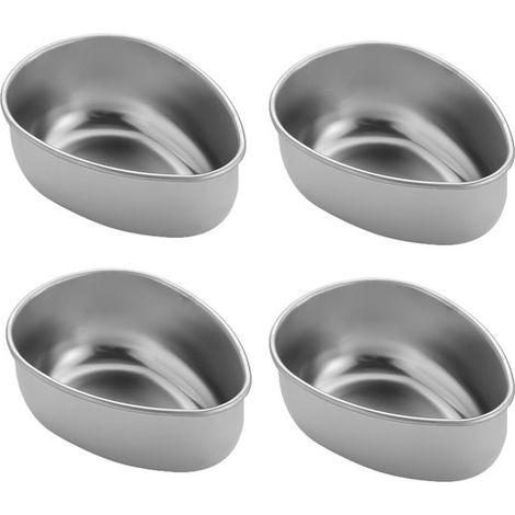 4 teiliges Set tropfenförmiger Eierkocherschalen aus Edelstahl Dampfschüssel aus Edelstahl Backschüssel multifunktionale Servierschüssel wiederve (1/5)