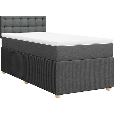 Maison Exclusive - Boxspringbett mit Matratze Dunkelgrau 100x200