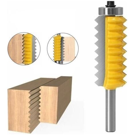 Fräser für Oberfräse, Profilfräse und Spindelfräse, 8 mm Schaft, V-Fräser für erhöhte Paneele, Keilzinkenfräser, Fräser für Holzzapfen, Zapfenfräsmaschine (Größe: 8 x 55) (1/4)
