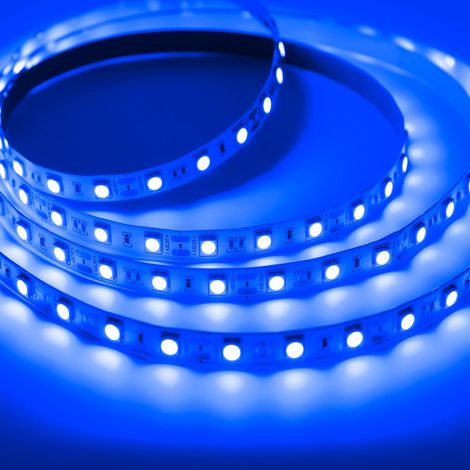 Ruban LED Bleu 12V, 5M Bande LED Decoupable, Bandeau Lumineuse Dimmable (1/5)