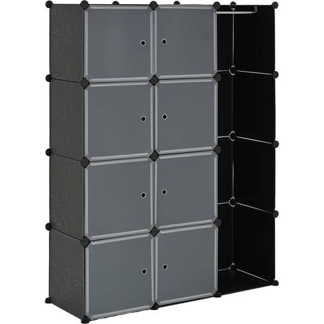 Maison Exclusive - Armadio Modulare con 9 Scomparti 109x36,5x143 cm Nero e Bianco (1/5)
