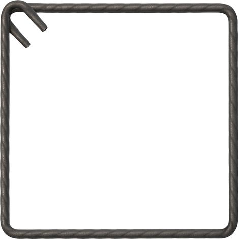 Staffa chiusa antisismica armatura ferro 45 x 45 cm strutture cemento 1 pezzo (1/5)