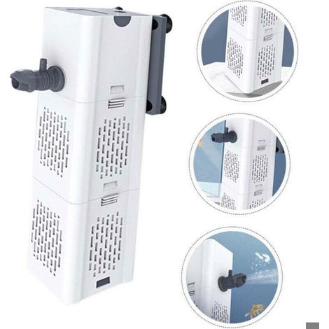 Filtre d'aquarium silencieux 4 en 1 Filtre interne d'aquarium 500-1000 l/h Pompe Aquarium Aération d'oxygène Changeme (1/4)