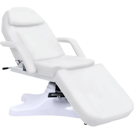Table de massage réglable en PVC blanc avec rotation à 360°, 180 x 62 x 86,5-118 cm - PANGIVO (1/5)