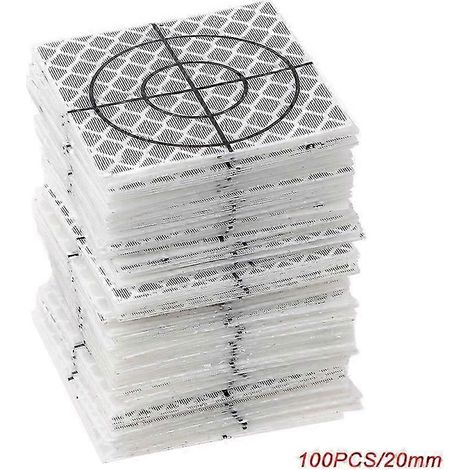 100 feuilles réfléchissantes professionnelles, ruban réfléchissant pour cible de station totale 20/30/40/50/60 mm (1/4)