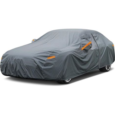 16 Layers Car Cover Waterproof All Weather, Heavy Duty Full Exterior Cover Universal Fit Sedan Toyota Corolla/Prius, Honda Civic, VW Jetta, Kia Forte, Nissan Sentra, Hyundai Elantra etc.,1 Fit Sedan L (1/5)