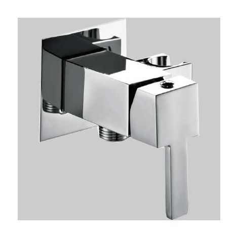 Miscelatore Incasso Quadrato con Supporto Laterale Integrato Cromo 1/2 M