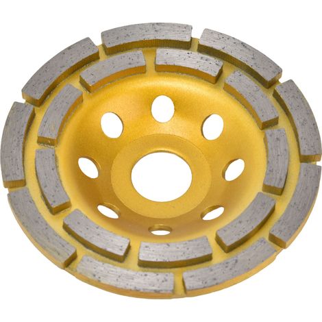 Meule diamantée double rangée 115mm pour béton, granit, pierre, marbre - Outil de coupe professionnel