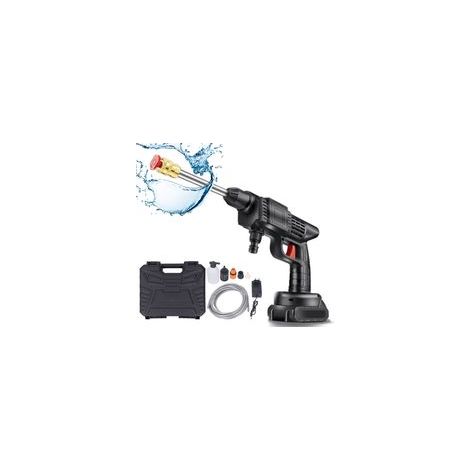 Idropulitrice elettrica da 90 barBatteria portatile da 18 V400 W con 2 ugelliPulizia di auto e patio