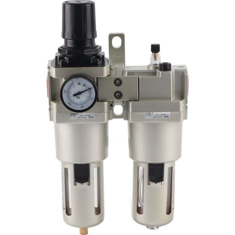 Séparateur eau-huile filtre régulateur air comprimé avec manomètre 0.05-0.85MPa G1/4 (1/5)