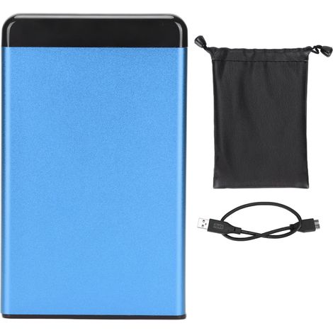 80 GB blaue externe Festplatte aus Aluminiumlegierung mit USB 3.0-Anschluss für mobile Datenspeicherung