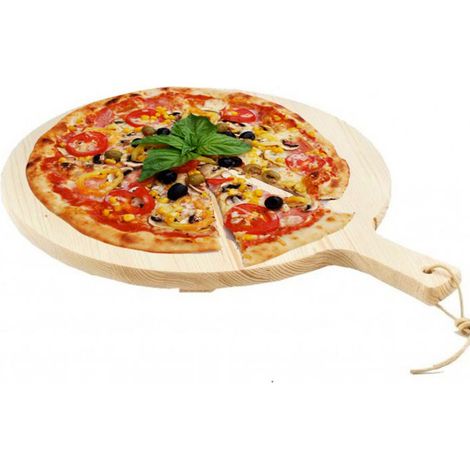 Tagliere in legno per pizza con manico Tondo 38 cm