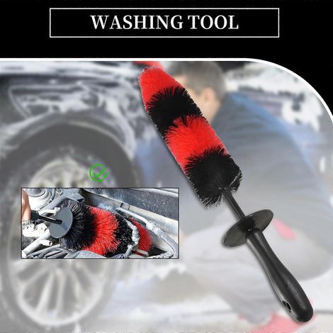 Brosse de nettoyage robuste pour jantes de moto et pneus - pour voiture et camion ( ) (1/3)