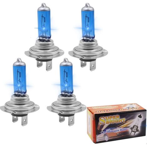 Ampoules de phares H7 100 W, kit de conversion de phares halogènes xénon 12 V blanc ultra-brillant pour feux de brouillard H7 (feux de route/croisement). (1/5)