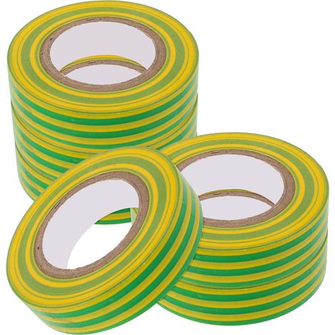 Ruban isolant jaune pour l'identification des câbles, 6 rouleaux en (1/5)