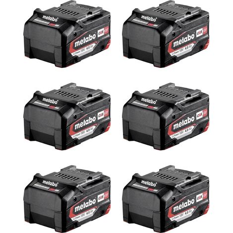 Pack de 6 baterías METABO 18V 4,0 Ah LI