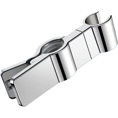 Support de douche à clipser en alliage de zinc, compatible avec tous les pommeaux de douche, montage sans outil, réglable à 360°, grande capacité de maintien, couleur argent. (1/5)