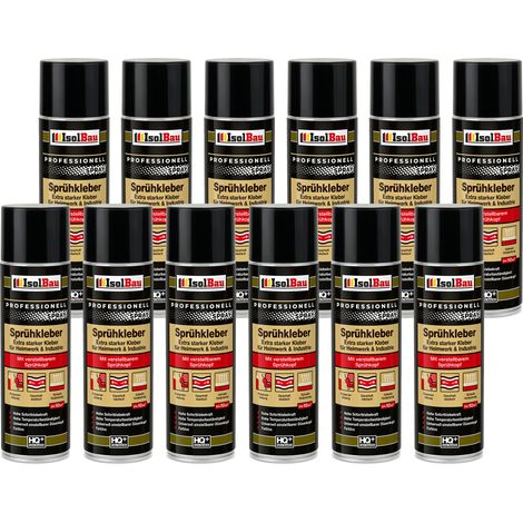 Colle en aérosol pour tissus d'ameublement IsolBau, 12 x 500 ml (1/3)