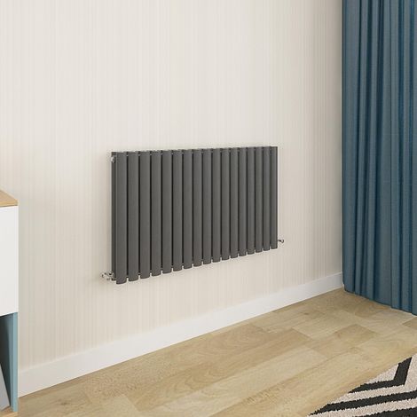 Biubiubath Oval Column Radiator 600x1003mm Double Anthracite