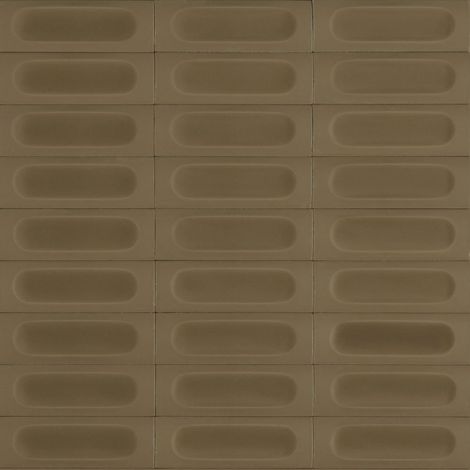 Carrelage Effet Zellige Vert Kaki CONFETTO Kaki 5x15cm 3D (1/2)