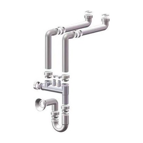 1PZ SIFONE MOPLEN LIBERO 2 VIE CON 2 SCARICHI - 1"1/2 per lavello