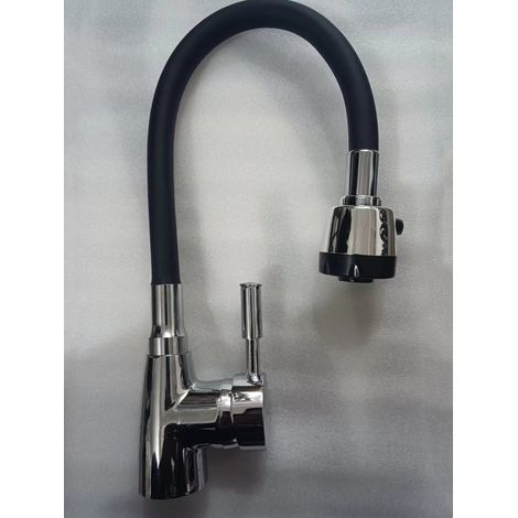 Export-grade black pointed tee colored universal tube kitchen sink hot and cold water mixer tap hand basin splash-proof tap -- black model