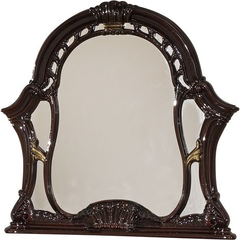 Miroir mural laqué acajou Soraya 114cm (1/3)