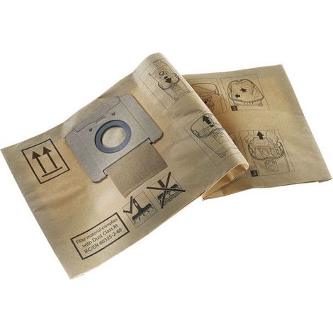 Festool – Lot de 5 sacs filtre pour aspirateur CT 17 E – Double épaisseur – Compatible VCP 170 E, VCP 171 E-L – 769136