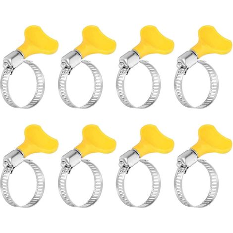 Collier De Serrage - Acier Inoxydable Réglable 8-44mm - Pour Tuyau Gaz Carburant Eau - Lot De 8 Pièces (1/5)