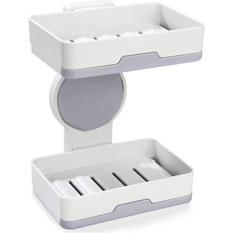 Green Mobility-Porte-Savon Double Couches avec Drain Plats à Savon Double Plastique Support Multifonctionnelle Amovible Gardez Sec pour Salle de Bain Douche Cuisine Réutilisable (1/5)