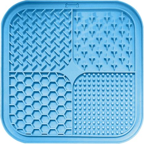 Silikon-Leckmatte für Haustiere, Fressnapf mit Saugnapf für langsames Fressen, Leckmatte für Hunde, Futtermatte für langsames Fressen