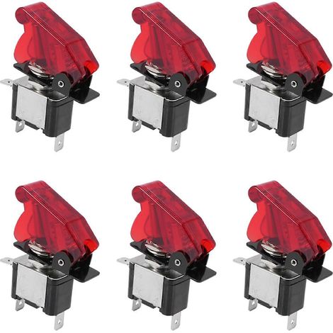 Interrupteur à bascule SPST 6 broches, 12 V, 20 A, pour éclairage LED de voiture ou de camion (2 broches), commande marche/arrêt (1/5)