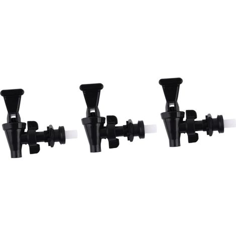3pièces Robinet De Baril Noir Pour Distributeur Eau Robinet De Boisson Pour Bouteilles Et Fûts Résistant à Haute Pression (1/5)