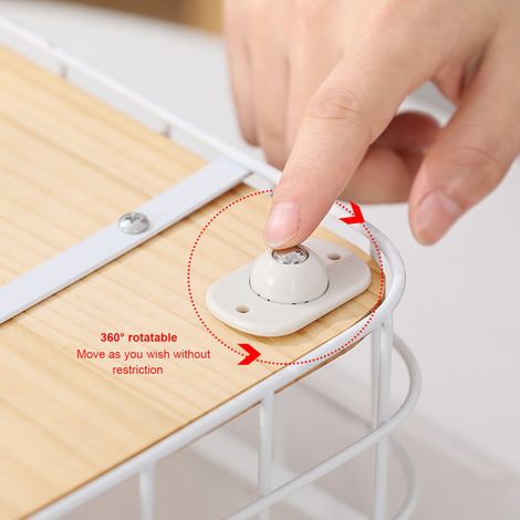 Juego de 8 poleas adhesivas universales, con rotación de 360°, poleas de bolas adhesivas, ruedas universales para baúl de almacenamiento de cama, mini ruedas autoadhesivas adorables hechas de plástico (1/5)