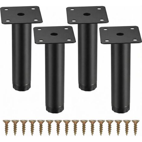 Lot de 4 pieds de meuble – 15 cm – Réglables – Étagères, canapé, table, chaise (1/5)