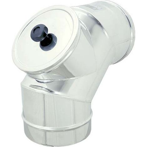 Curva da 250mm gomito mf con ispezione a tappo da in acciaio inox aisi 304 (1/3)