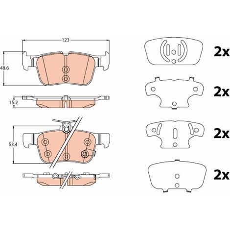 Plaquettes de frein arrière GDB2115 TRW (1/4)