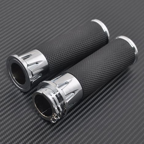 Poignées de guidon creuses usinées CNC pour motos Harley XL883 - style rétro. (1/5)