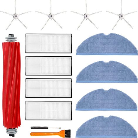 Kit di pulizia 15 in 1 per Xiaomi Roborock S7+ S7 T7S T7 Plus: spazzola a rullo, filtro, panno, spazzola laterale (1/4)