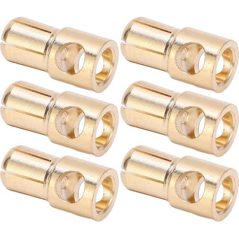Lot de 10 connecteurs mâles plaqués or de 6 mm (fiches bananes) pour batterie, variateur et moteur RC (1/5)
