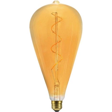V-TAC E27 4W ST120 LED-Glühbirne, Spiralfaden, Bernstein, Warmweiß