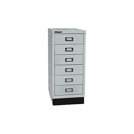 Serie 29 MultiDrawer™ con zócalo DIN A4 6 cajones gris