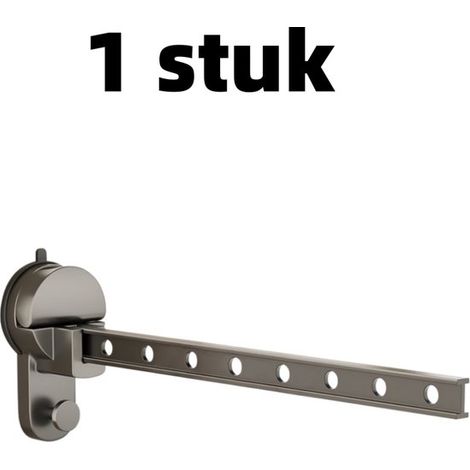 pièce - Cintre - Séchoir à linge - Ventouse - Séchoir pliable - Convient pour balcon et usage domestique, tringle à linge télescopique invisible - 35,5 cm 11,5 cm - Gris (1/5)